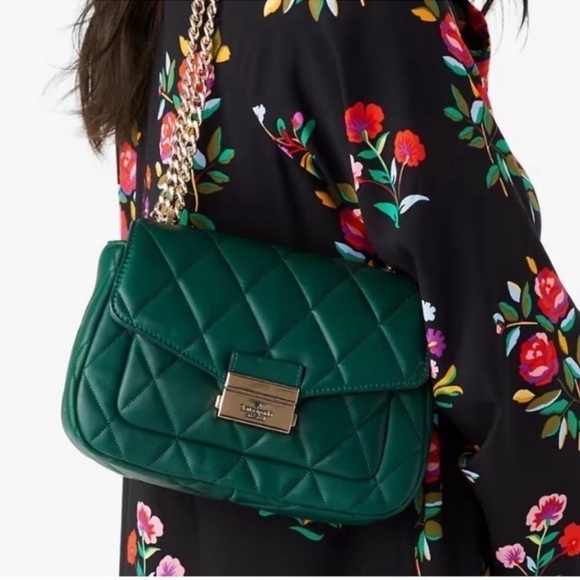 Kate Spade Carey Quilted Flap Shoulder Bag
Deep Jade - Picture 5 of 8